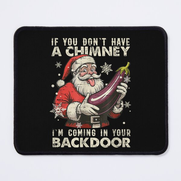 Item preview, Funny Santa Chimney Backdoor Eggplant Adult Christmas Humor Gift designed and sold by HarinDonreka.
