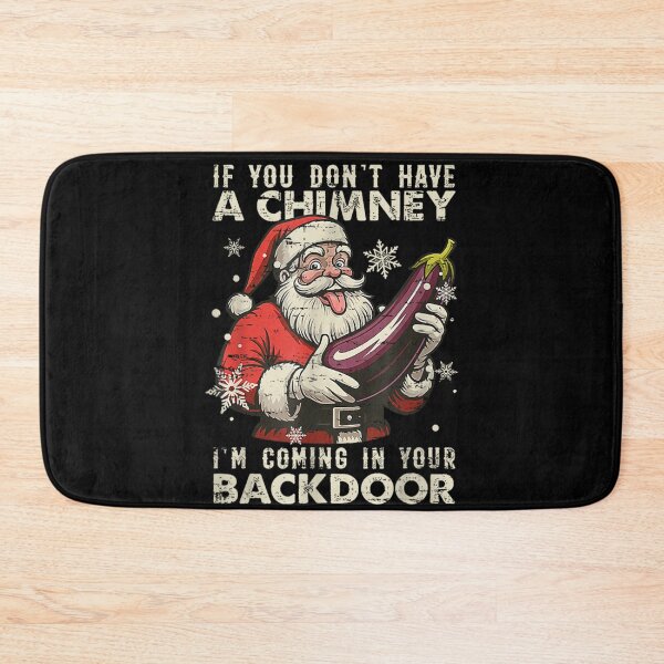 Item preview, Funny Santa Chimney Backdoor Eggplant Adult Christmas Humor Gift designed and sold by HarinDonreka.