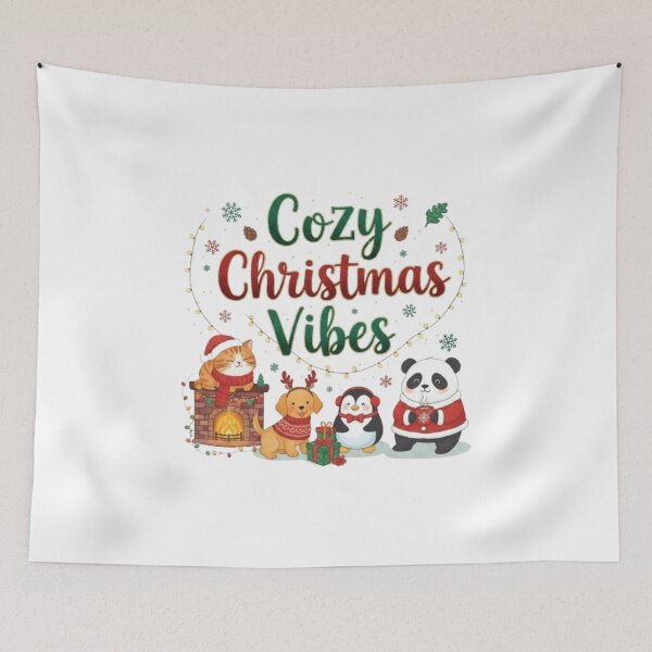 Item preview, ***Cozy Christmas Vibes❤ Cat Dog Penguin Panda⭐Christmas Design designed and sold by WorthyByDwethi.