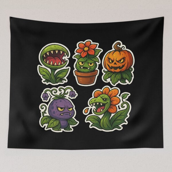 Item preview, Cute Evil Plant Monsters Sticker Set – Creepy Carnivorous Plants designed and sold by Sksticker991.