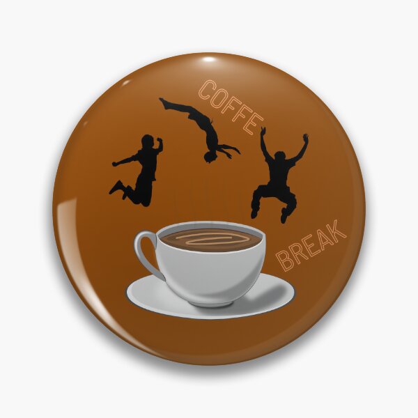 Artikelvorschau, Energie in der Kaffeepause – Springende Silhouetten & Tasse Kaffee entworfen und verkauft von Ivy-Triggs.