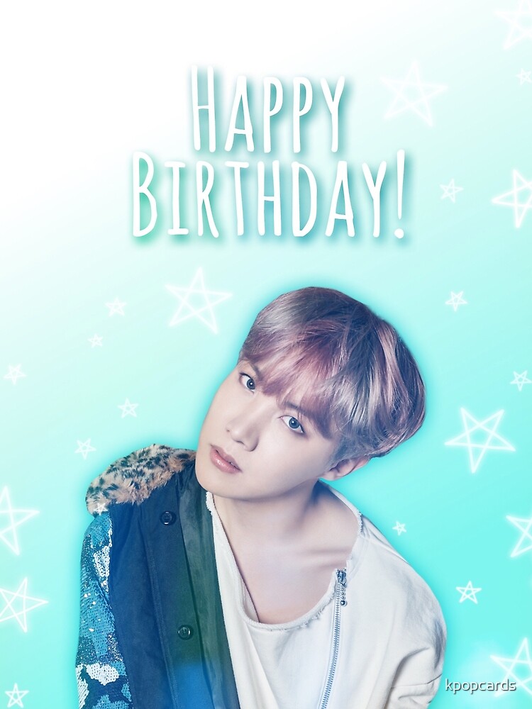 Bts J Hope Birthday Card Greeting Card By Kpopcards Redbubble