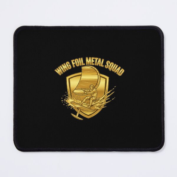 Item preview, Wing Foil Metal Squad – Golden Wing Foiling Emblem designed and sold by SeaPolar.