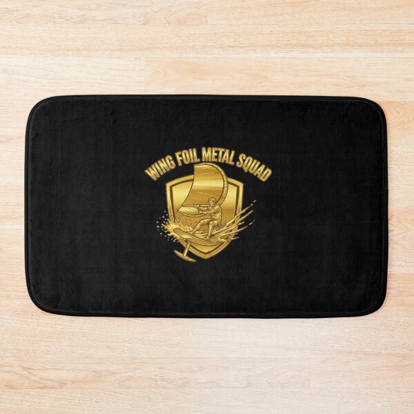 Item preview, Wing Foil Metal Squad – Golden Wing Foiling Emblem designed and sold by SeaPolar.