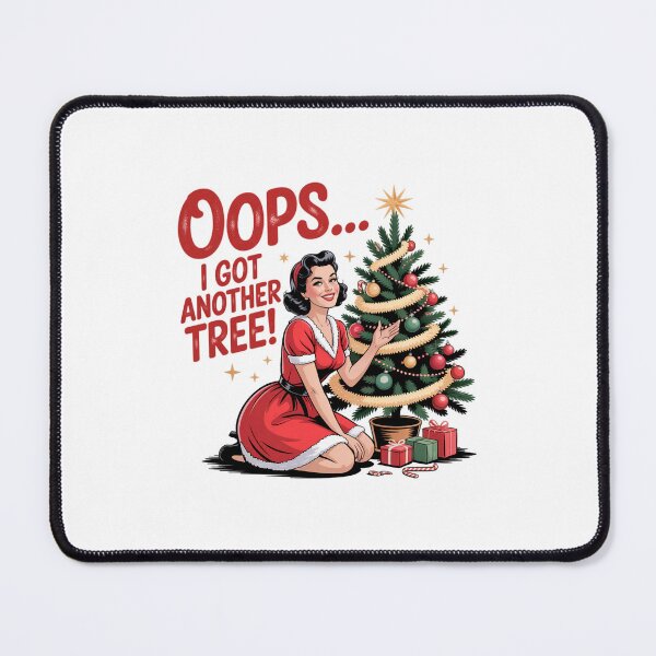 Item preview, Oops I Got Another Tree Retro Holiday Moment With Bright And Playful Christmas Cheer designed and sold by cosettacir6382.