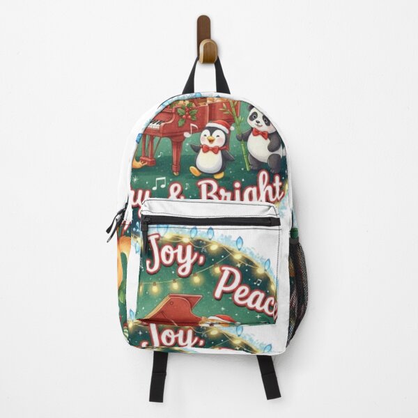 Item preview, **Joy Peace Merry and Bright ❤ Cat Dog Penguin Panda Monkey Dancing⭐Christmas Design designed and sold by WorthyByDwethi.