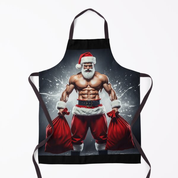 Item preview, Powerful Muscular Santa Claus – Fierce Modern Christmas Warrior Illustration designed and sold by PixelVibe782.