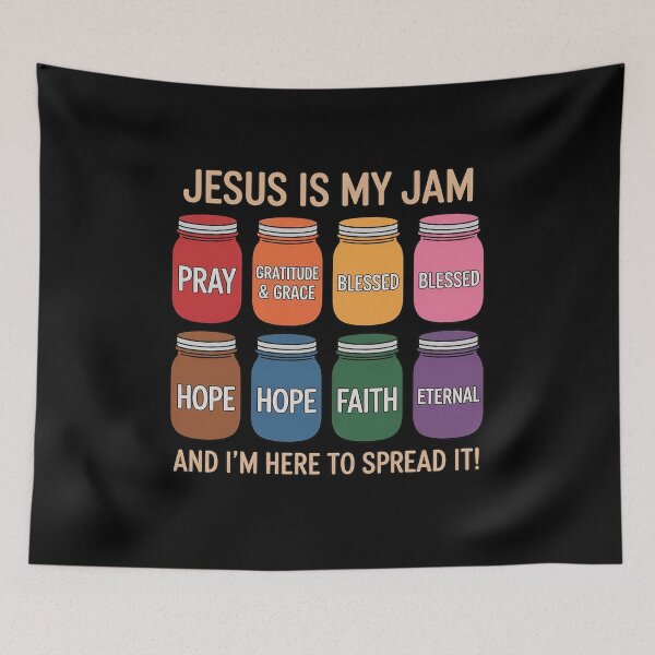 Item preview, Jesus is My Jam Faithful Christians Positive Vibes Everyday designed and sold by HardcoreTour.