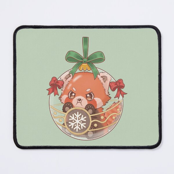 Item preview, Pouting Red Panda Stuck Inside a Christmas Ornament designed and sold by AuraBerryArt.