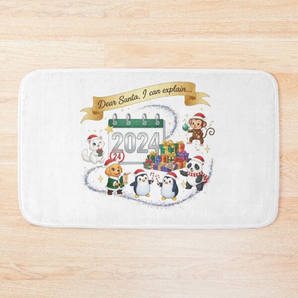 Item preview, **Santa I can explain 2024❤ Cat Dog Penguin Panda Monkey marking all good things...Christmas Star⭐Christmas Design designed and sold by WorthyByDwethi.