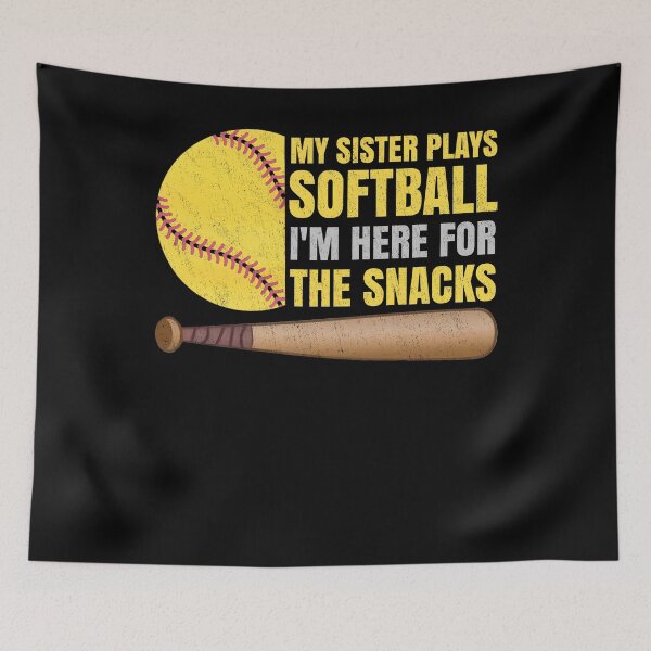 Item preview, Bold Softball Sister Shirt – Here for the Snacks designed and sold by LashondaGreen89.