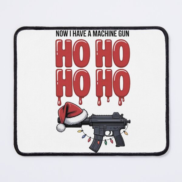 Item preview, Now I Have a Machine Gun Ho Ho Ho Die Hard Christmas Funny Bloody Quote John McClane Nakatomi Xmas Sticker Tee designed and sold by GeniePixel.