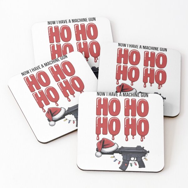 Item preview, Now I Have a Machine Gun Ho Ho Ho Die Hard Christmas Funny Bloody Quote John McClane Nakatomi Xmas Sticker Tee designed and sold by GeniePixel.