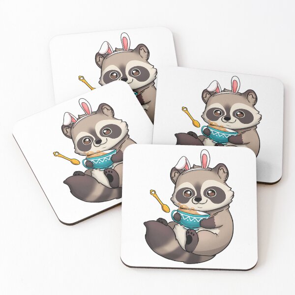 Item preview, Tea-Time Raccoon designed and sold by santiago-adkins.