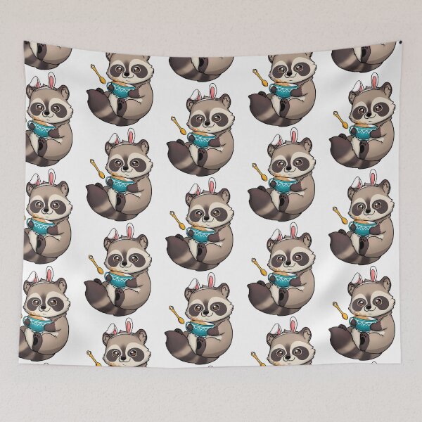 Item preview, Tea-Time Raccoon designed and sold by santiago-adkins.