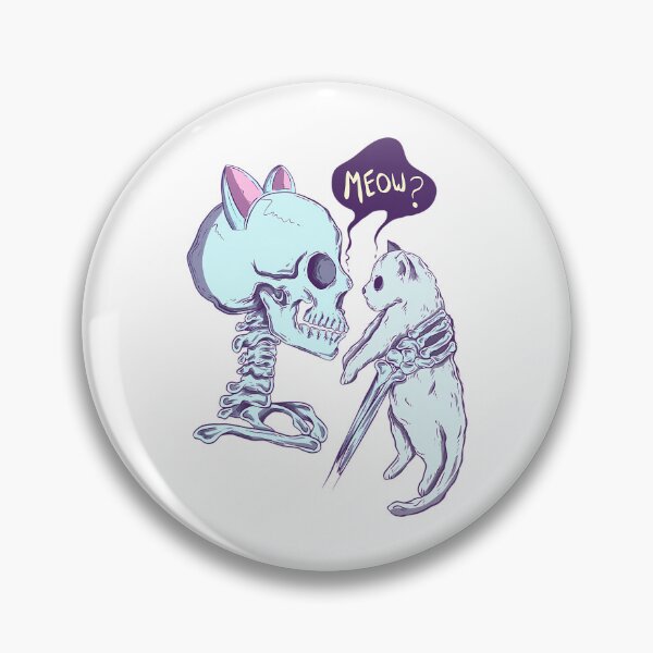 Item preview, Meow Cat And Skeleton designed and sold by santiago-adkins.