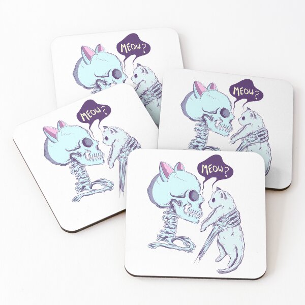 Item preview, Meow Cat And Skeleton designed and sold by santiago-adkins.