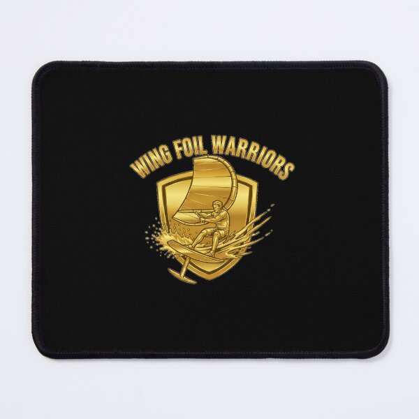 Item preview, Golden Wing Foil Warriors – Shiny Gold Wingfoil Logo Design designed and sold by SeaPolar.