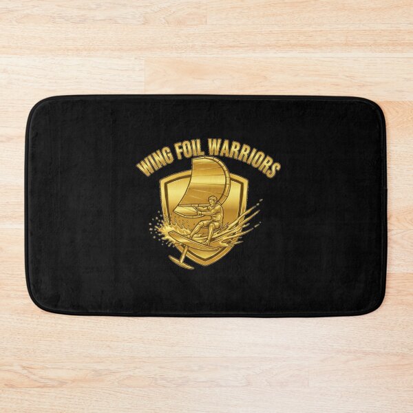 Item preview, Golden Wing Foil Warriors – Shiny Gold Wingfoil Logo Design designed and sold by SeaPolar.