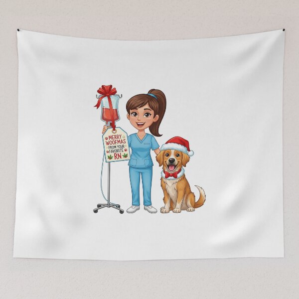 Item preview, Merry Woofmas from Your Favorite RN | Nurse & Pet Parent Christmas Humor  designed and sold by CuteDesignables.