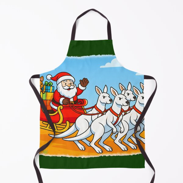 Item preview, Australian Christmas – Six White Boomer Kangaroos with Santa & Joey designed and sold by headpossum.