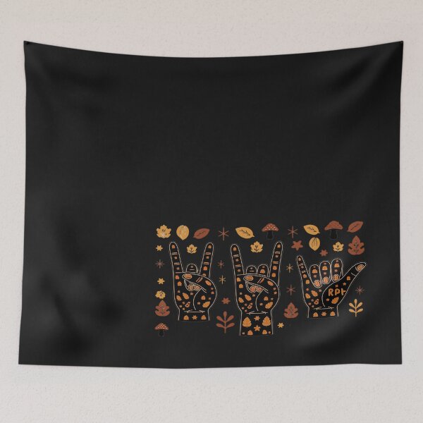 Item preview, RW30 Fall ASL Thanksgiving Sign Language Alphabet Autumn designed and sold by Bstilablhot.