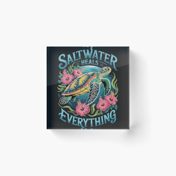 Item preview, Saltwater Heals Everything Beach Sea Turtle Beach Lover designed and sold by Bstilablhot.