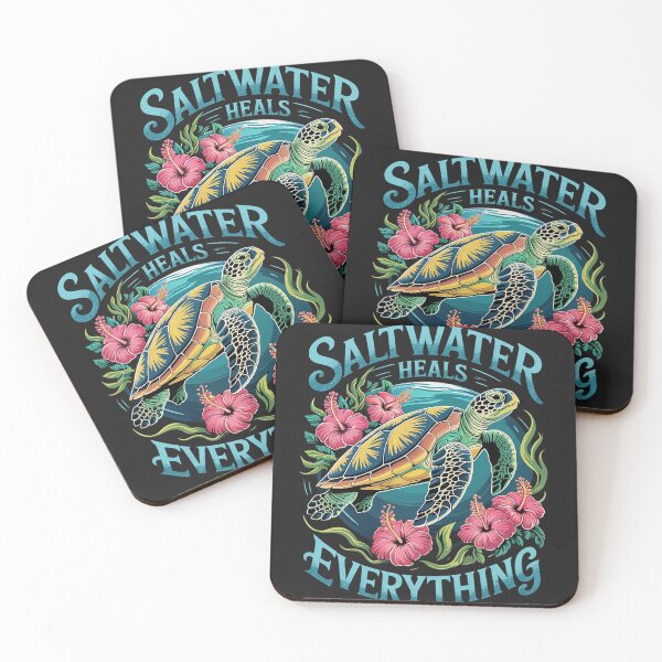 Item preview, Saltwater Heals Everything Beach Sea Turtle Beach Lover designed and sold by Bstilablhot.