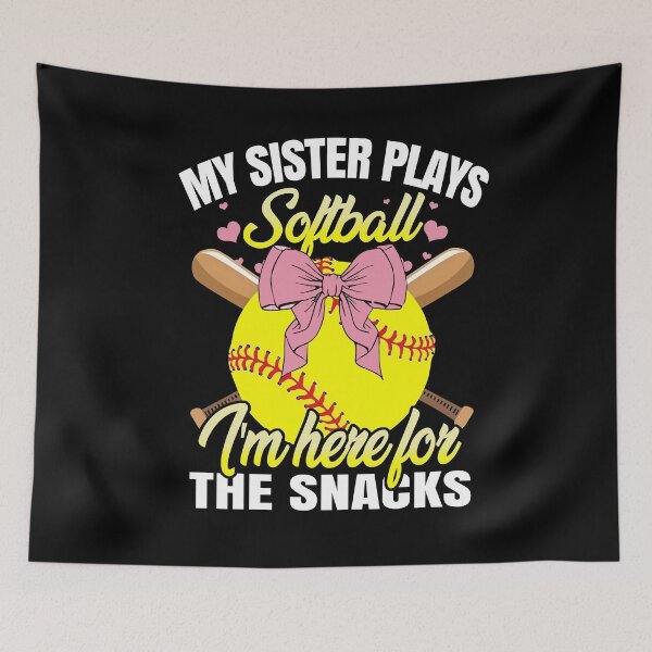 Item preview, Softball Sister Shirt – Cute I'm Here for the Snacks designed and sold by LashondaGreen89.