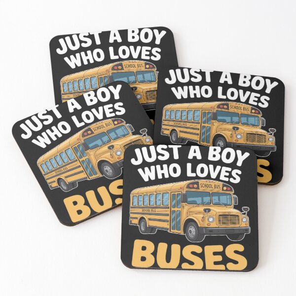 Item preview, Just a Boy who loves Buses School Bus designed and sold by HardcoreTour.