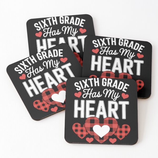 Item preview, 6th Sixth Grade Has My Heart Buffalo Print Teacher Valentine designed and sold by Formatage.