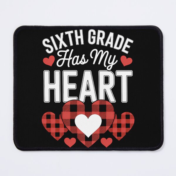 Item preview, 6th Sixth Grade Has My Heart Buffalo Print Teacher Valentine designed and sold by Formatage.
