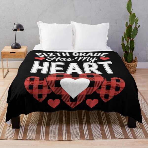 Item preview, 6th Sixth Grade Has My Heart Buffalo Print Teacher Valentine designed and sold by Formatage.