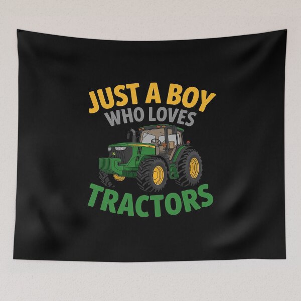 Item preview, Just a Boy Who Loves Tractors Green Farm Machine designed and sold by HardcoreTour.