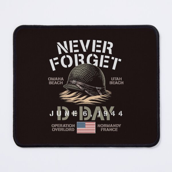 Item preview, Never Forget D Day June Sixth Nineteen Forty Four Tribute With Historic Beach Symbol designed and sold by cosettacir6382.