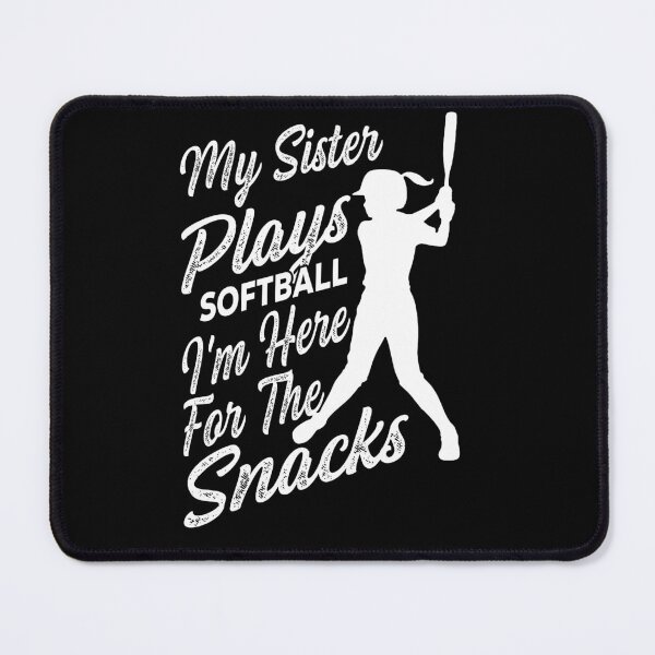 Item preview, Distressed Softball Sister Shirt – I'm Here for the Snacks designed and sold by TinaMDedrick.