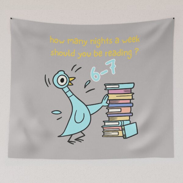 Item preview, Pigeon 6-7 Reading How Many Nights A Week Should You Be Reading 6-7 Pigeon Elephant Piggie Children's Books Teacher Six Seven 67  designed and sold by bethanyrodgers6.