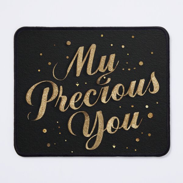 Item preview, My Precious You – Luxury Gold Lettering on Black Texture designed and sold by casualnature.