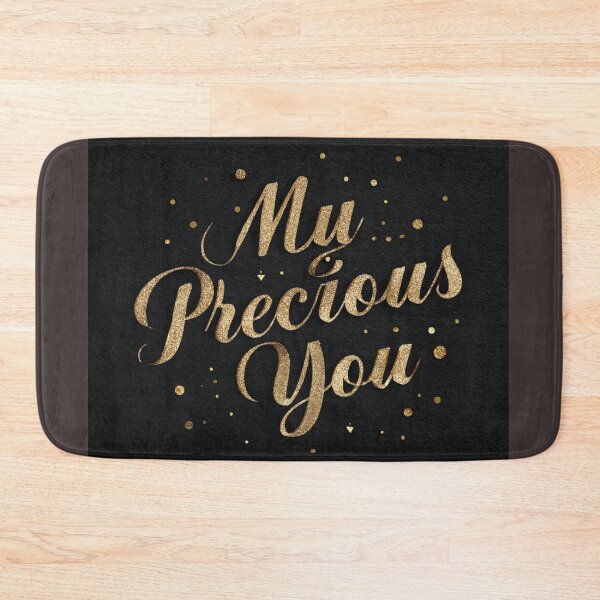 Item preview, My Precious You – Luxury Gold Lettering on Black Texture designed and sold by casualnature.