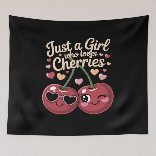 Item preview, Just A Girl Who Loves Cherries - Cherry Fruit Lovers designed and sold by ToggleBet.