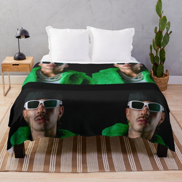Item preview, Feid Urban Style Portrait – Green Aesthetic Latin Street Art designed and sold by Lexie Reed.