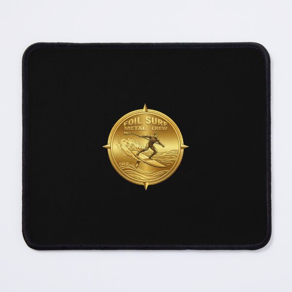 Item preview, Foil Surf Metal Crew – Golden Foil Surfing Design designed and sold by SeaPolar.
