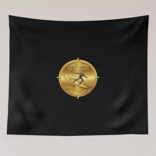 Item preview, Foil Surf Metal Crew – Golden Foil Surfing Design designed and sold by SeaPolar.
