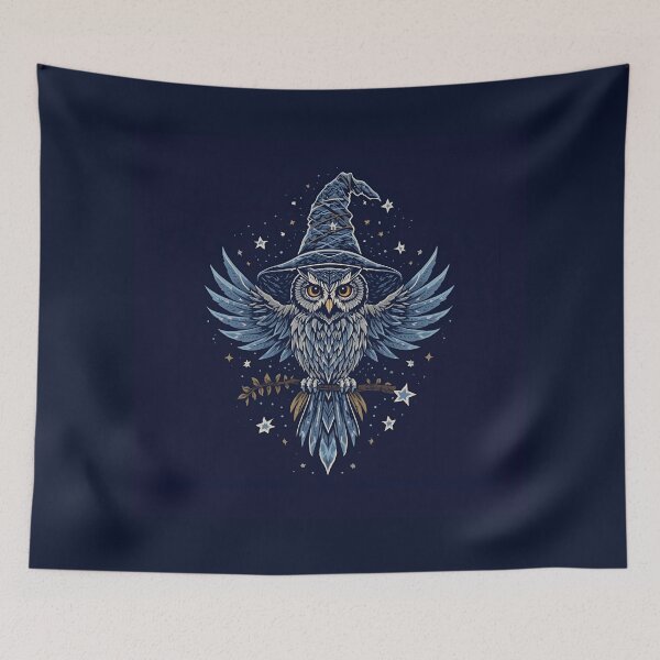 Item preview, Winter Blue Wizard Owl designed and sold by jessypaul027.
