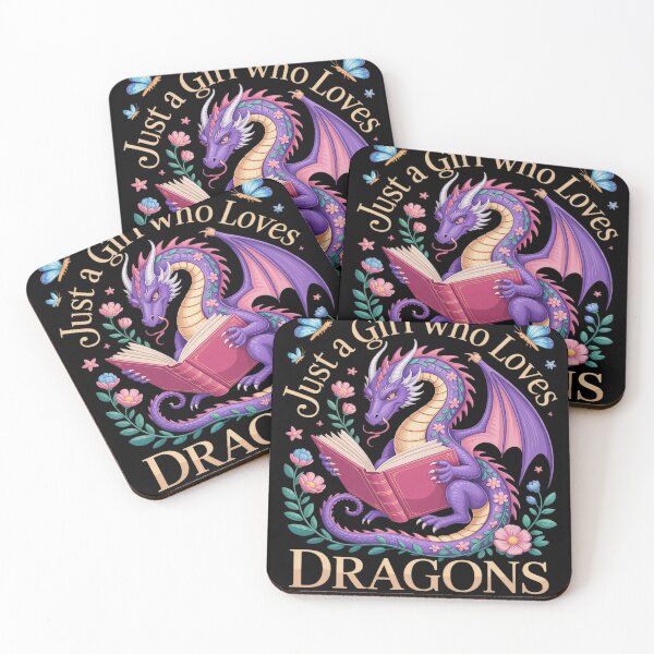 Item preview, Just a Girl Who Loves Dragons and Books Fantasy Reader designed and sold by ToggleBet.