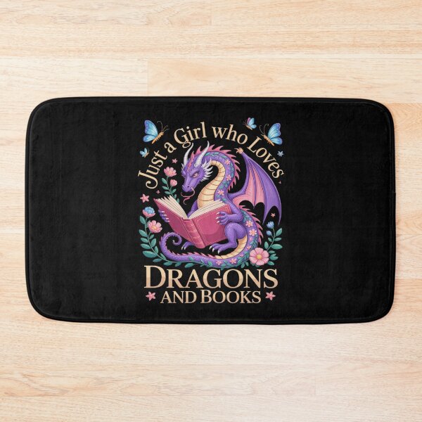 Item preview, Just a Girl Who Loves Dragons and Books Fantasy Reader designed and sold by ToggleBet.