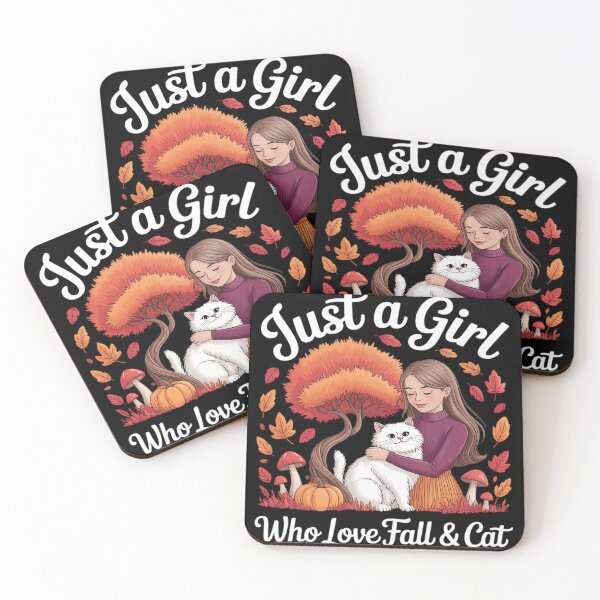 Item preview, Just A Girl Who Loves Fall And Cats Autumn Cat Mother Mommy designed and sold by ToggleBet.