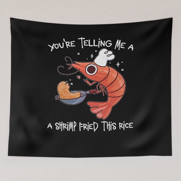 Item preview, Funny Shrimp Fried Rice Cartoon T-Shirt designed and sold by LarryMBrown.