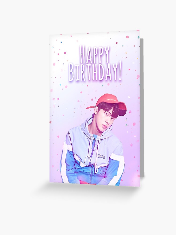 Jin Birthday Card Jin BTS Card Jin Card Bts Birthday 