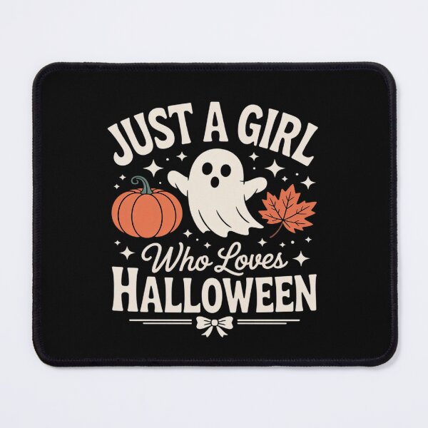 Item preview, Just A Girl Who Loves Halloween Spooky Ghost Coquette Bow designed and sold by ToggleBet.